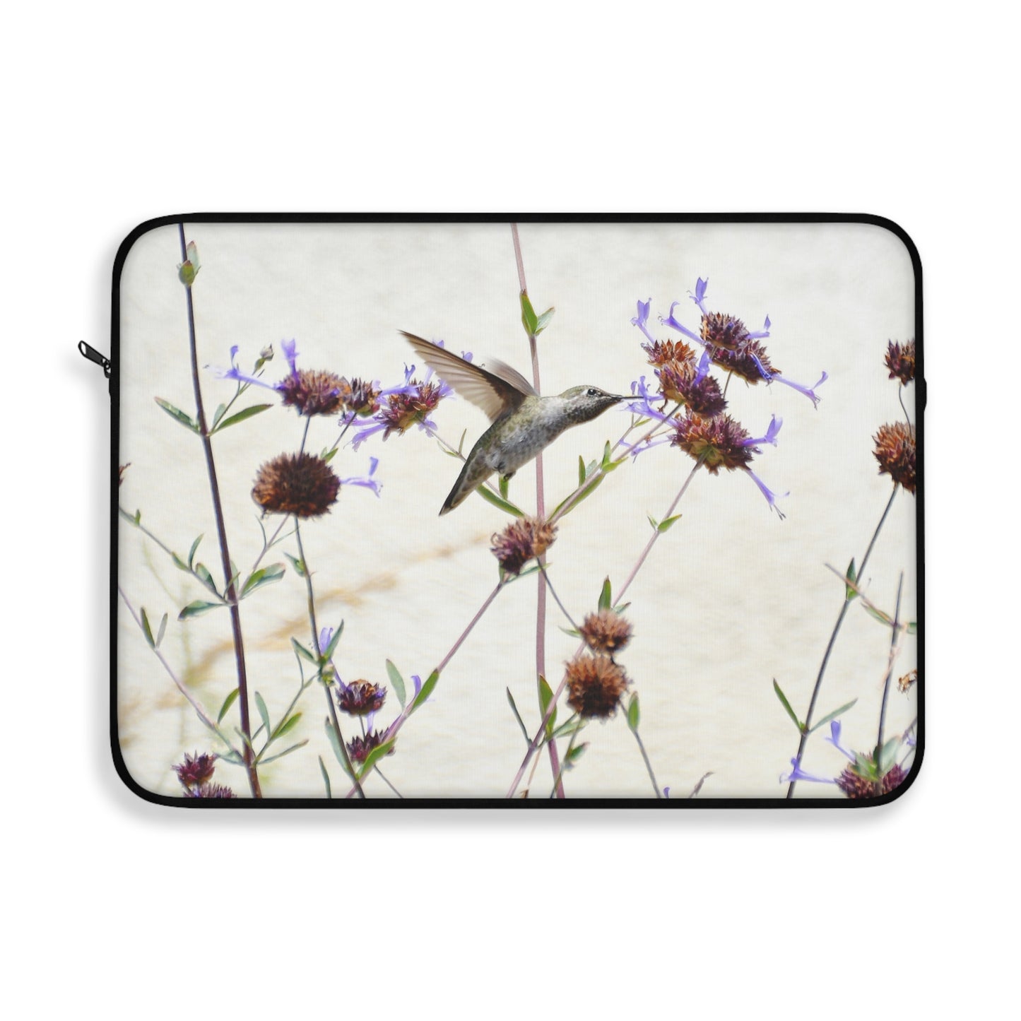 Laptop Sleeve - Anna's Hummingbird and Clevelandii Sage California Garden Photo
