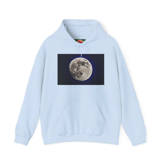 95% Illuminated Moon Photo Hoodie — Authentic Moon Photograph Sweatshirt