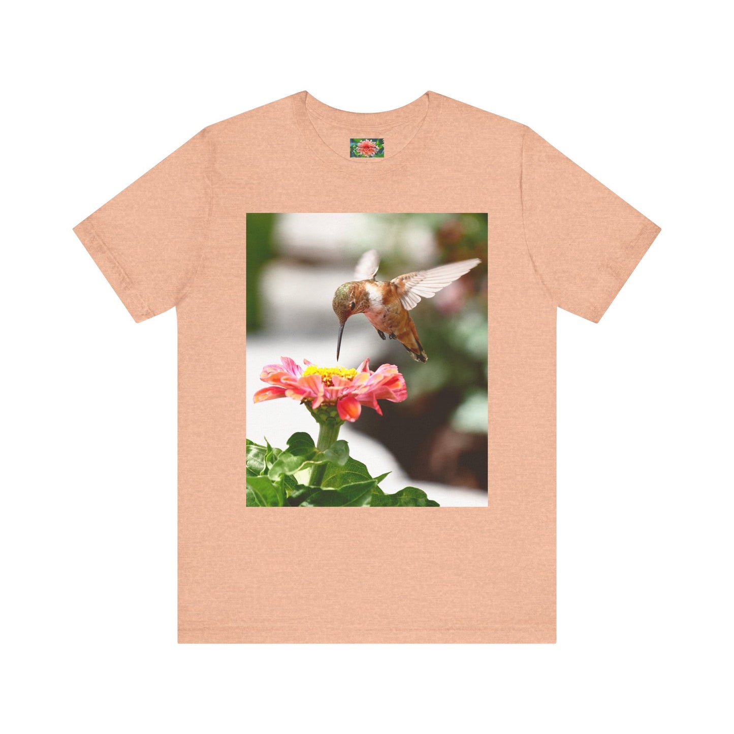 Hummingbird Zinnia Tee