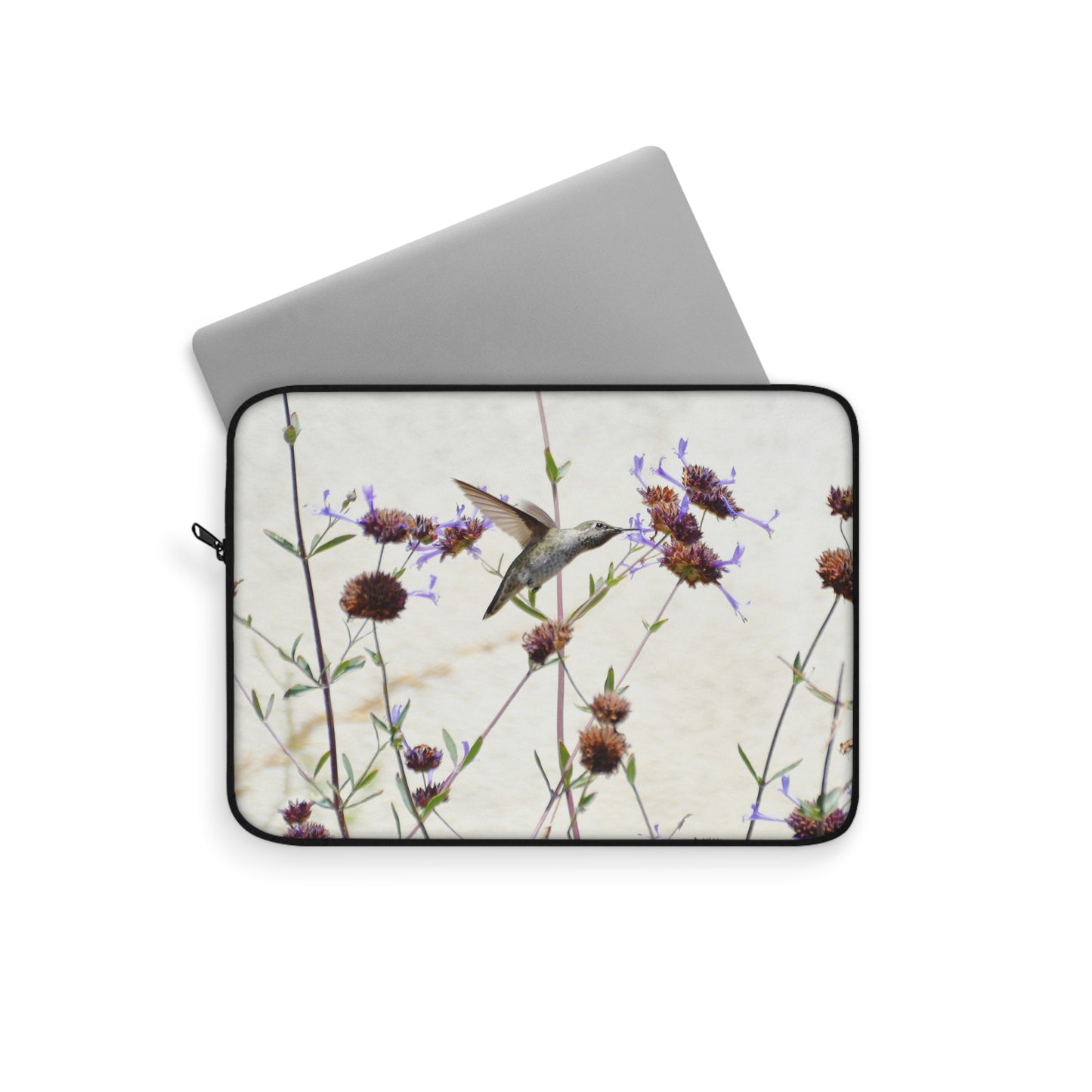 Laptop Sleeve - Anna's Hummingbird and Clevelandii Sage California Garden Photo