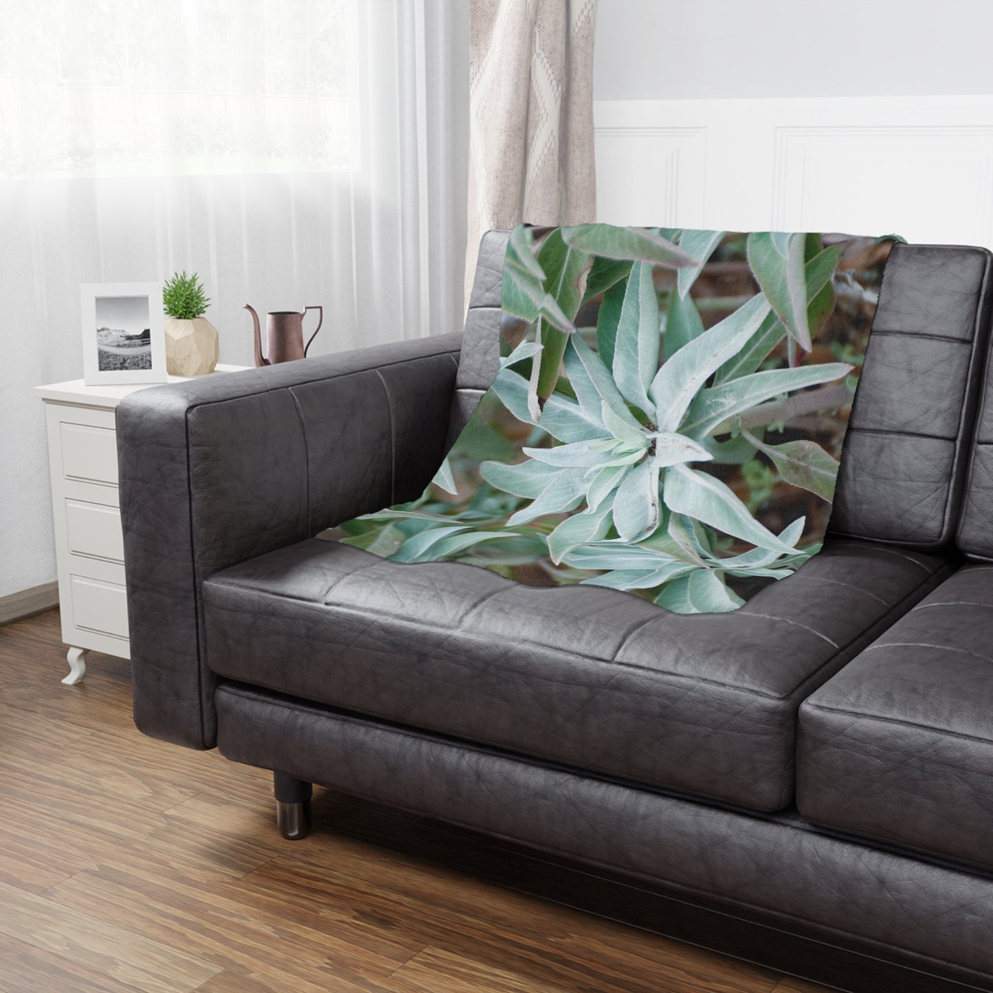 Throw Blanket - California Native White Sage Plant Photo Design
