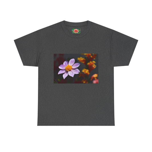 Floral Tee - Dahlia and California Poppies Garden Photos