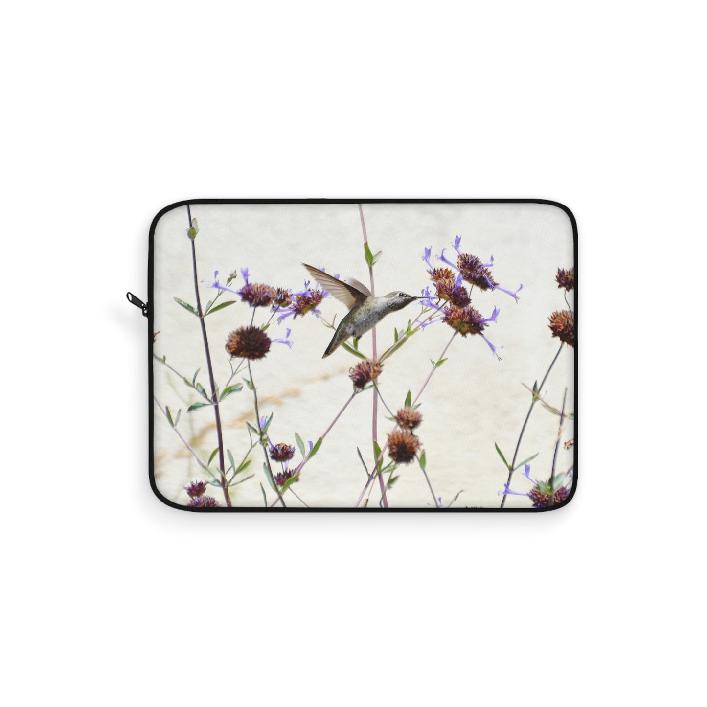 Laptop Sleeve - Anna's Hummingbird and Clevelandii Sage California Garden Photo