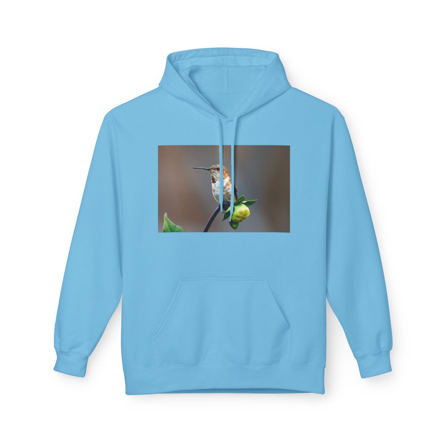 Fleece Hoodie - Hummingbird and Dahlia Garden Photography
