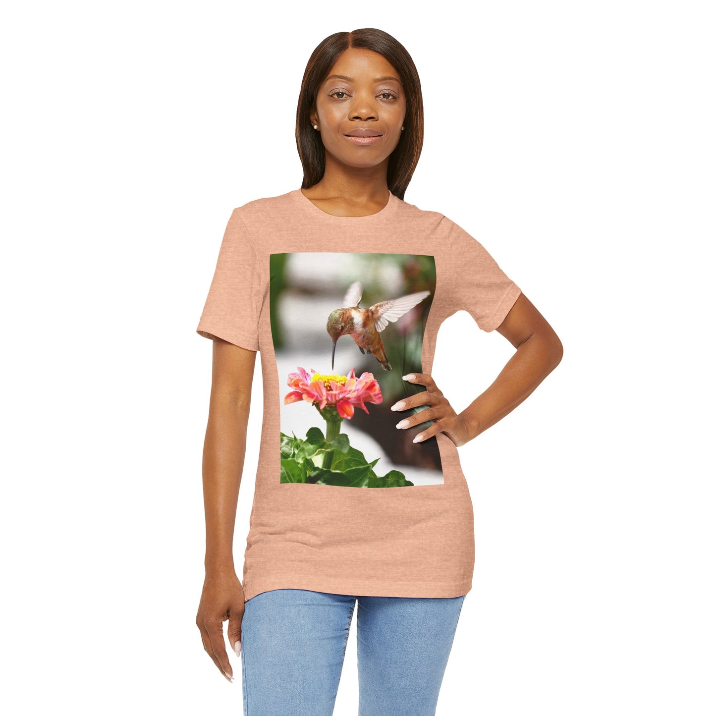 Hummingbird Zinnia Tee