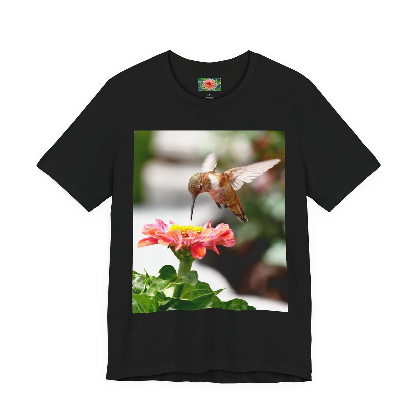 Hummingbird Zinnia Tee