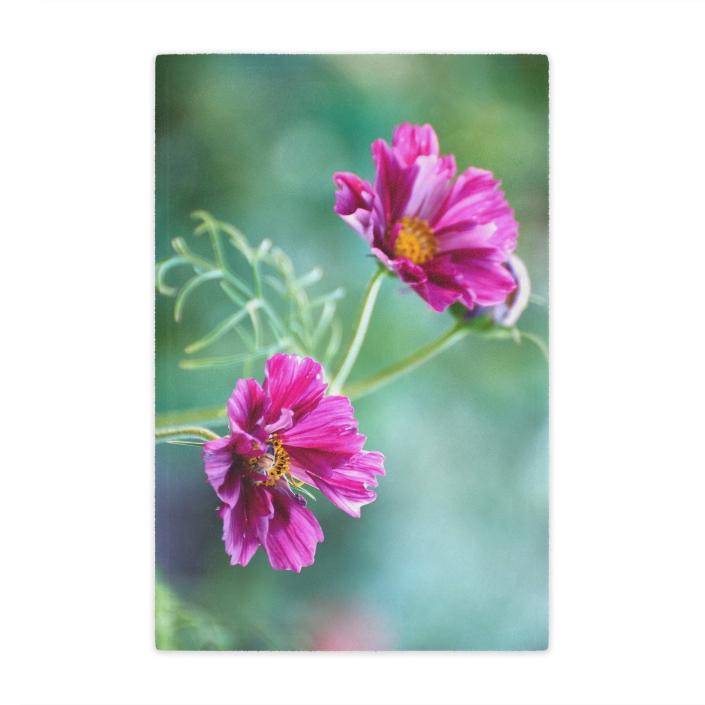 Minky Blanket - Honey Bee on Cosmos Organic Garden Design