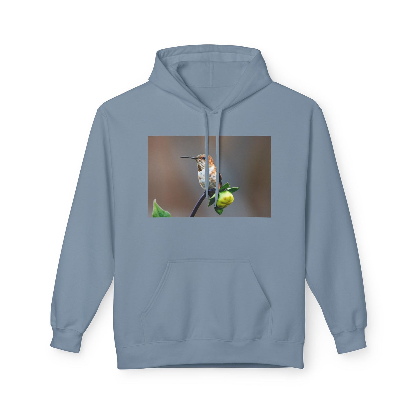 Fleece Hoodie - Hummingbird and Dahlia Garden Photography
