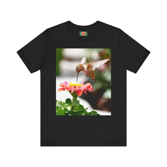 Hummingbird Zinnia Tee