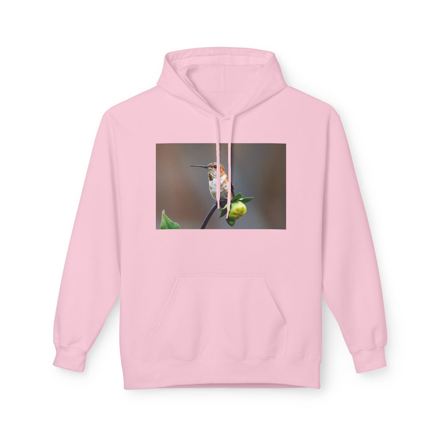 Fleece Hoodie - Hummingbird and Dahlia Garden Photography