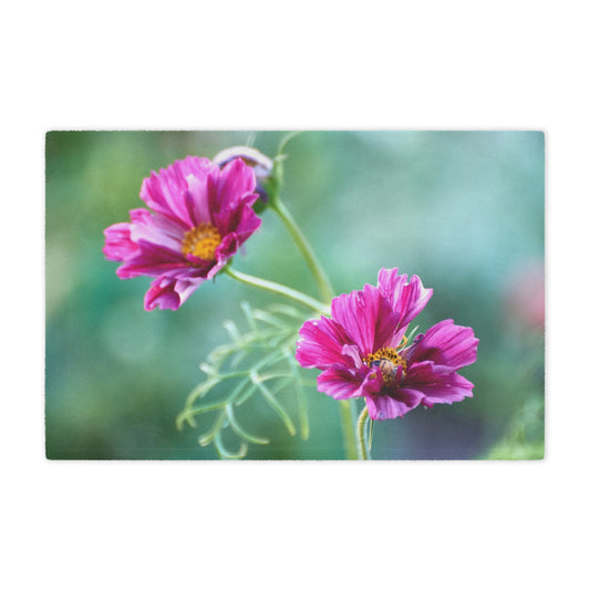 Minky Blanket - Honey Bee on Cosmos Organic Garden Design