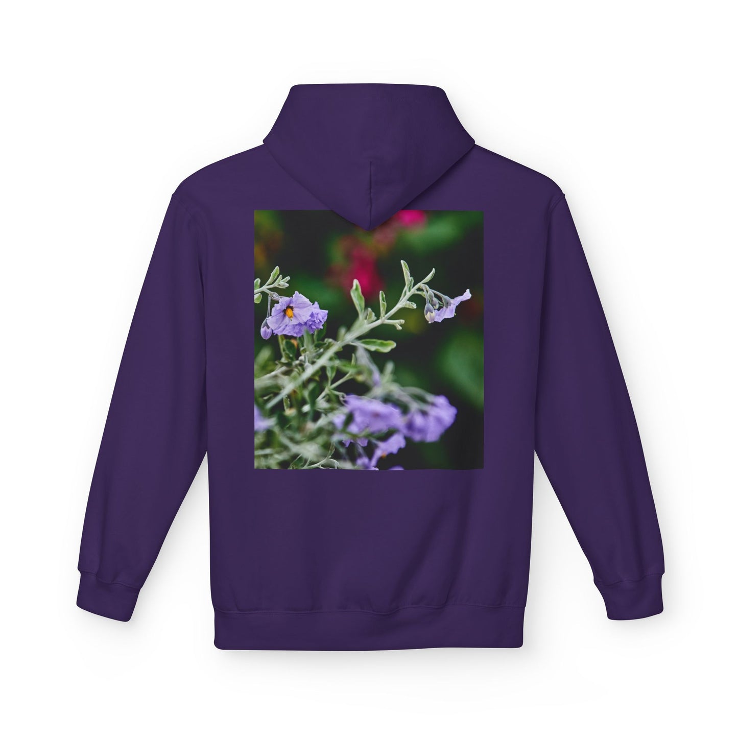 Fleece Hoodie - Native Plant Solanum umbelliferum var incanum