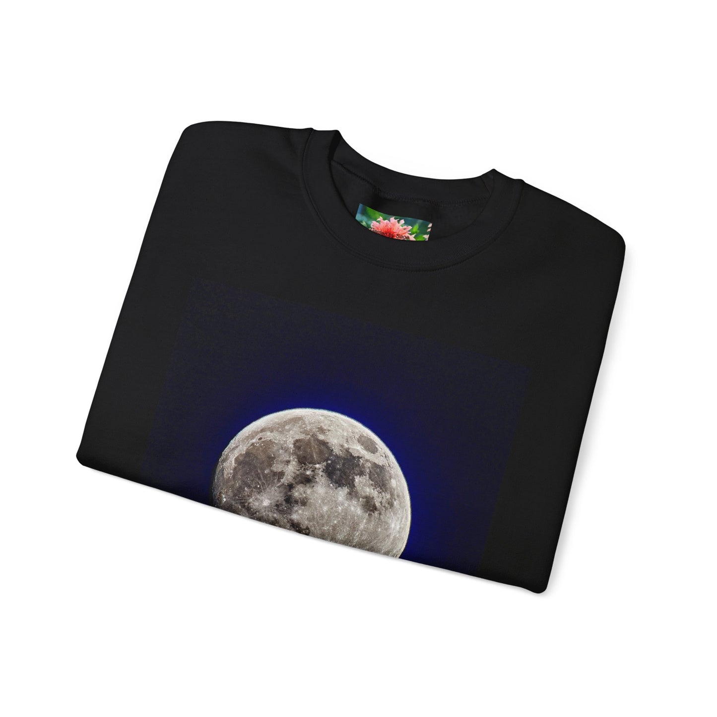 Moon Phase Crewneck Sweatshirt — Front & Back Lunar Photo Print