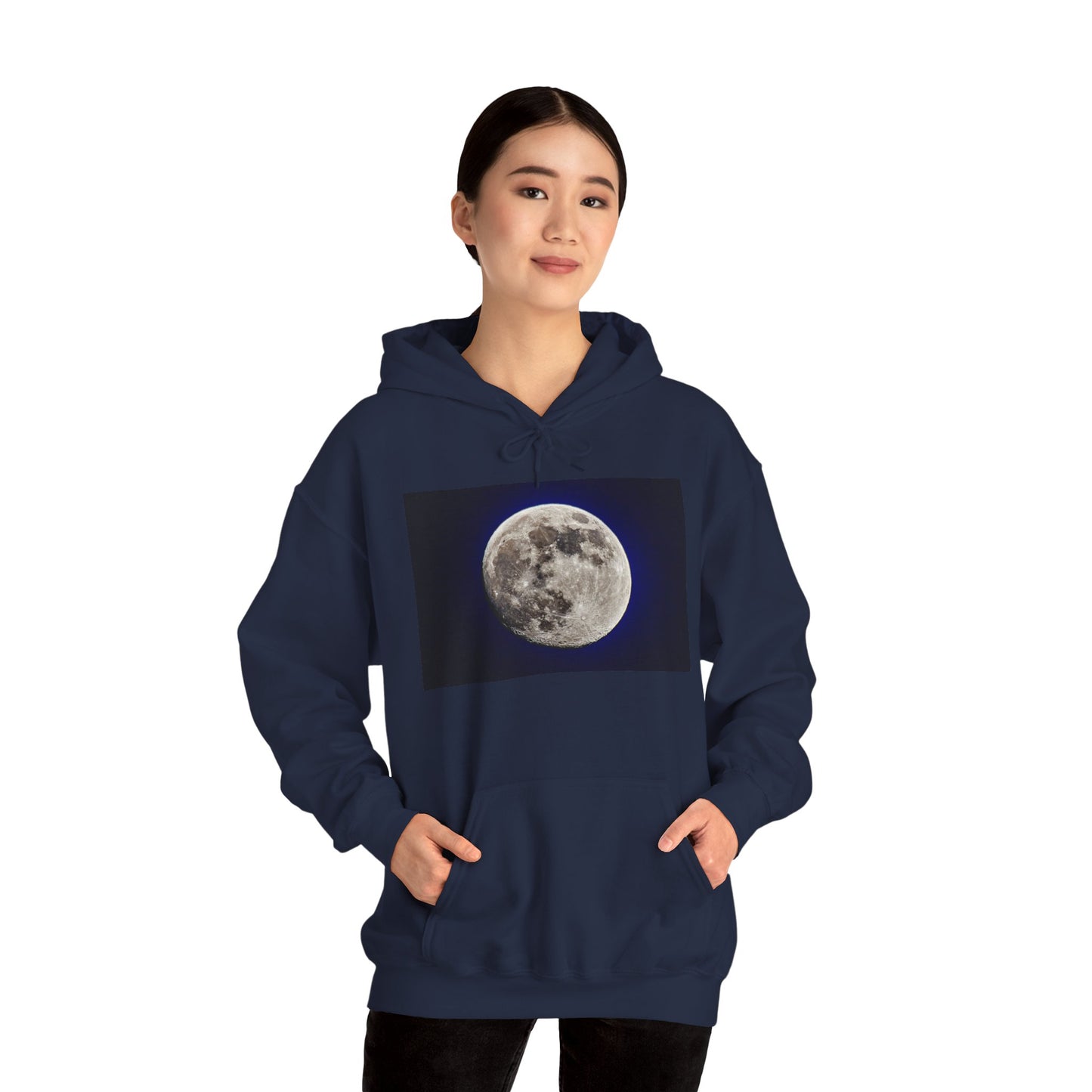 95% Illuminated Moon Photo Hoodie — Authentic Moon Photograph Sweatshirt