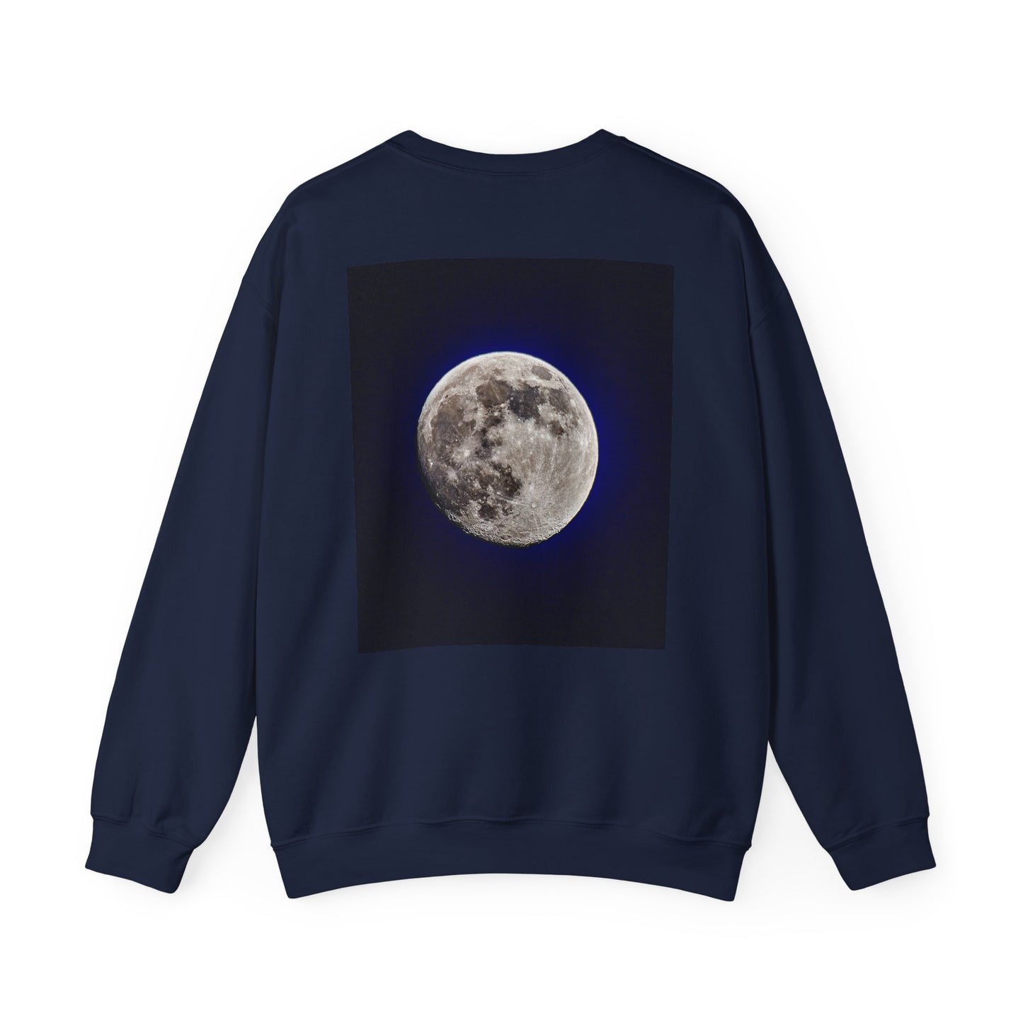 Moon Phase Crewneck Sweatshirt — Front & Back Lunar Photo Print