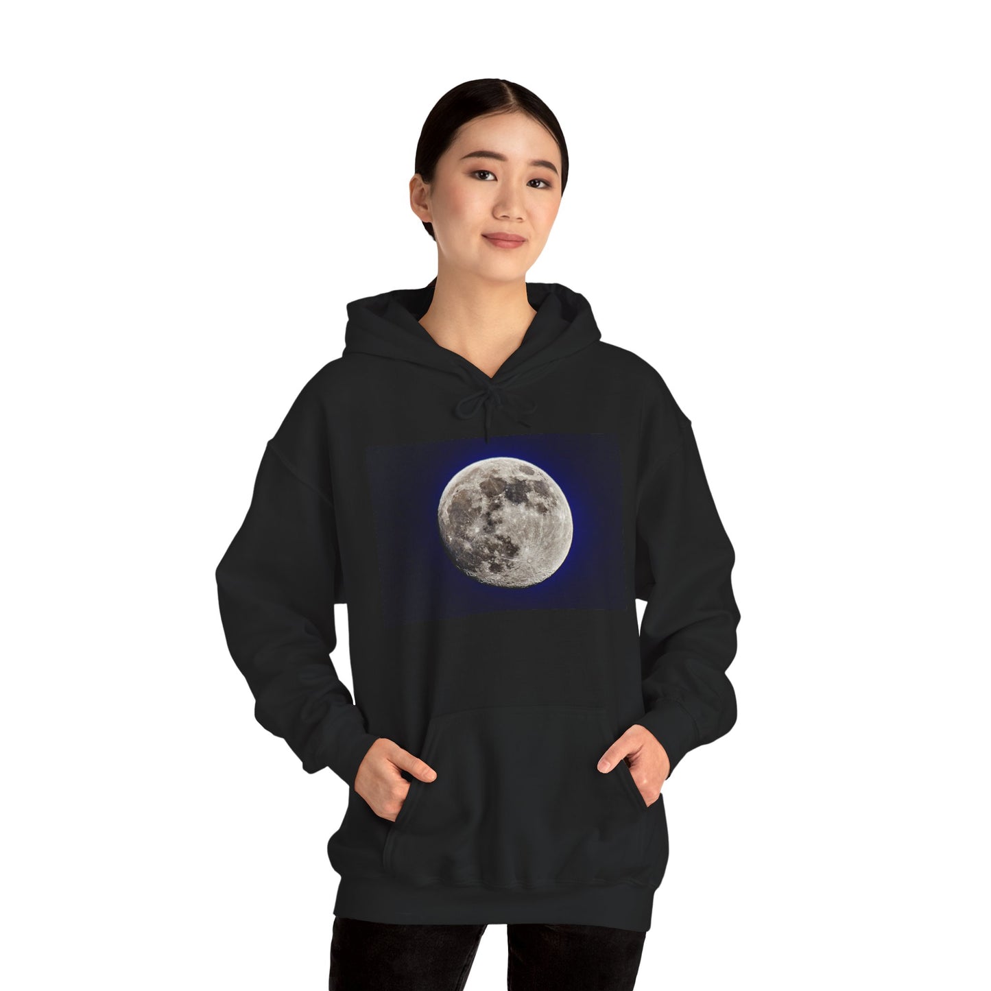 95% Illuminated Moon Photo Hoodie — Authentic Moon Photograph Sweatshirt