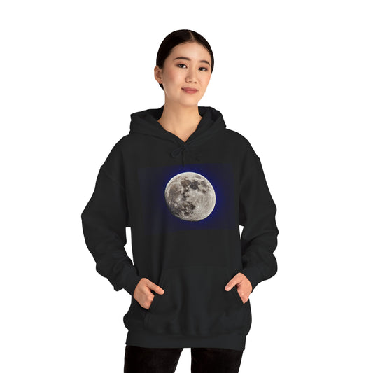 95% Illuminated Moon Photo Hoodie — Authentic Moon Photograph Sweatshirt