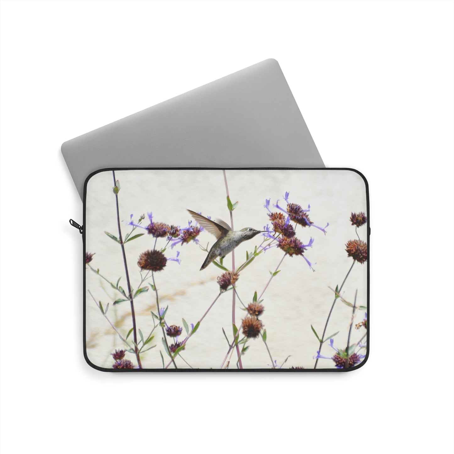 Laptop Sleeve - Anna's Hummingbird and Clevelandii Sage California Garden Photo