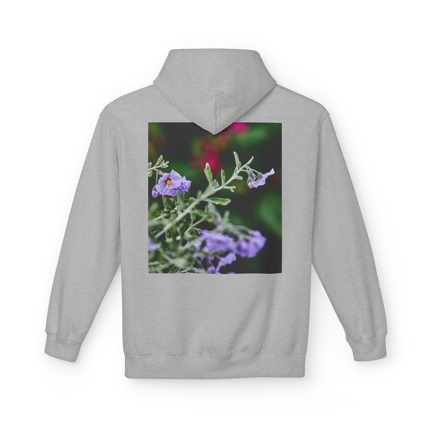Fleece Hoodie - Native Plant Solanum umbelliferum var incanum