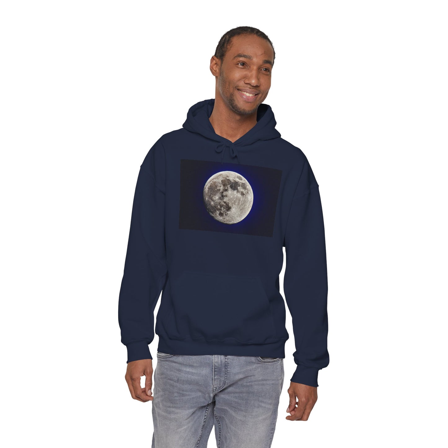 95% Illuminated Moon Photo Hoodie — Authentic Moon Photograph Sweatshirt