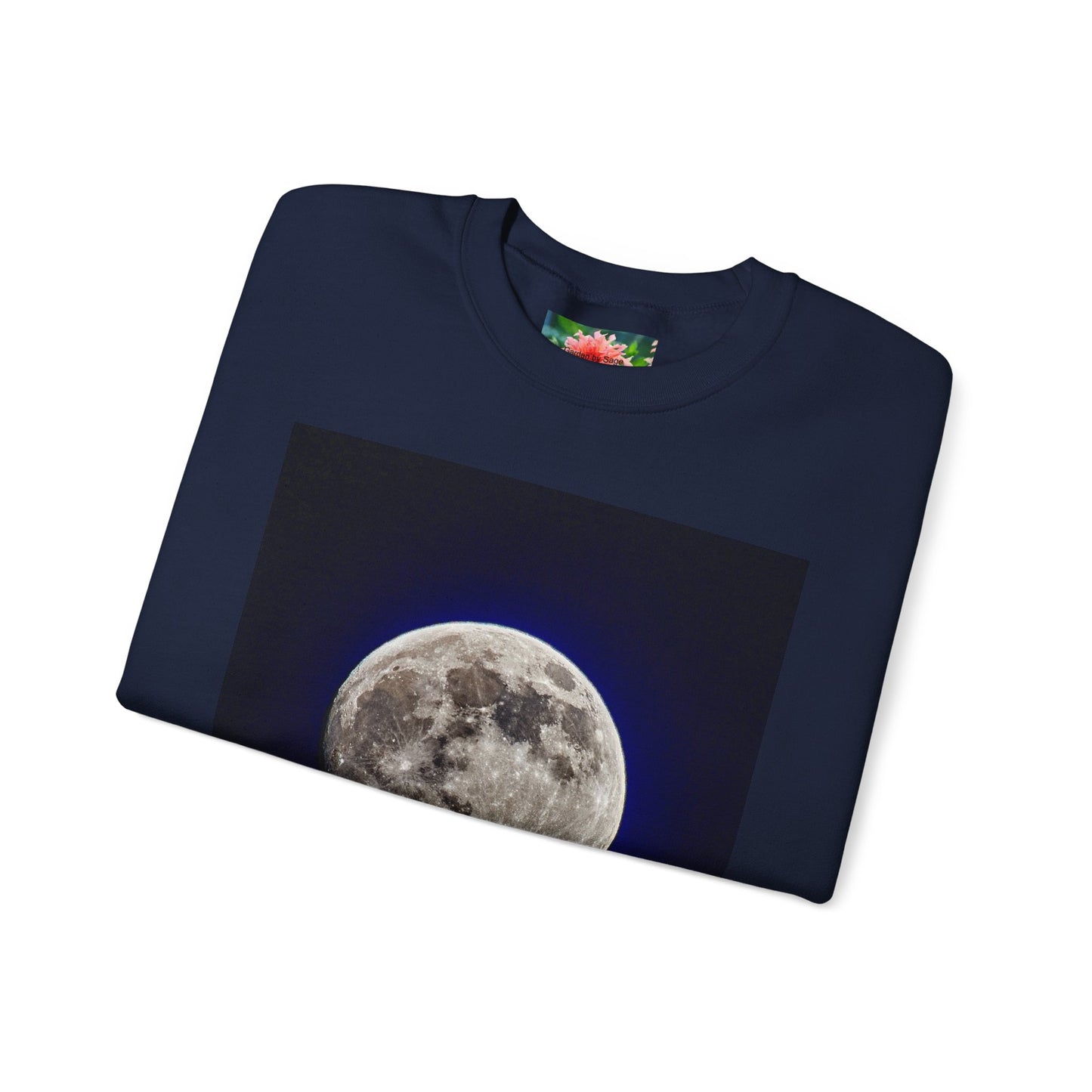 Moon Phase Crewneck Sweatshirt — Front & Back Lunar Photo Print