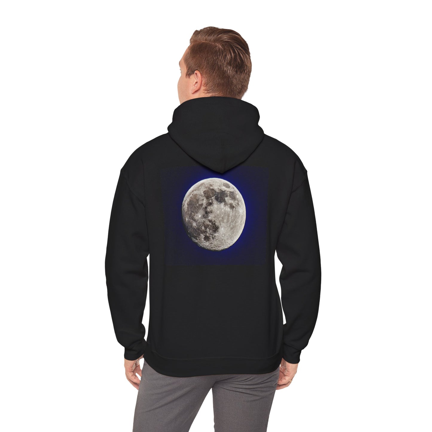 95% Illuminated Moon Photo Hoodie — Authentic Moon Photograph Sweatshirt