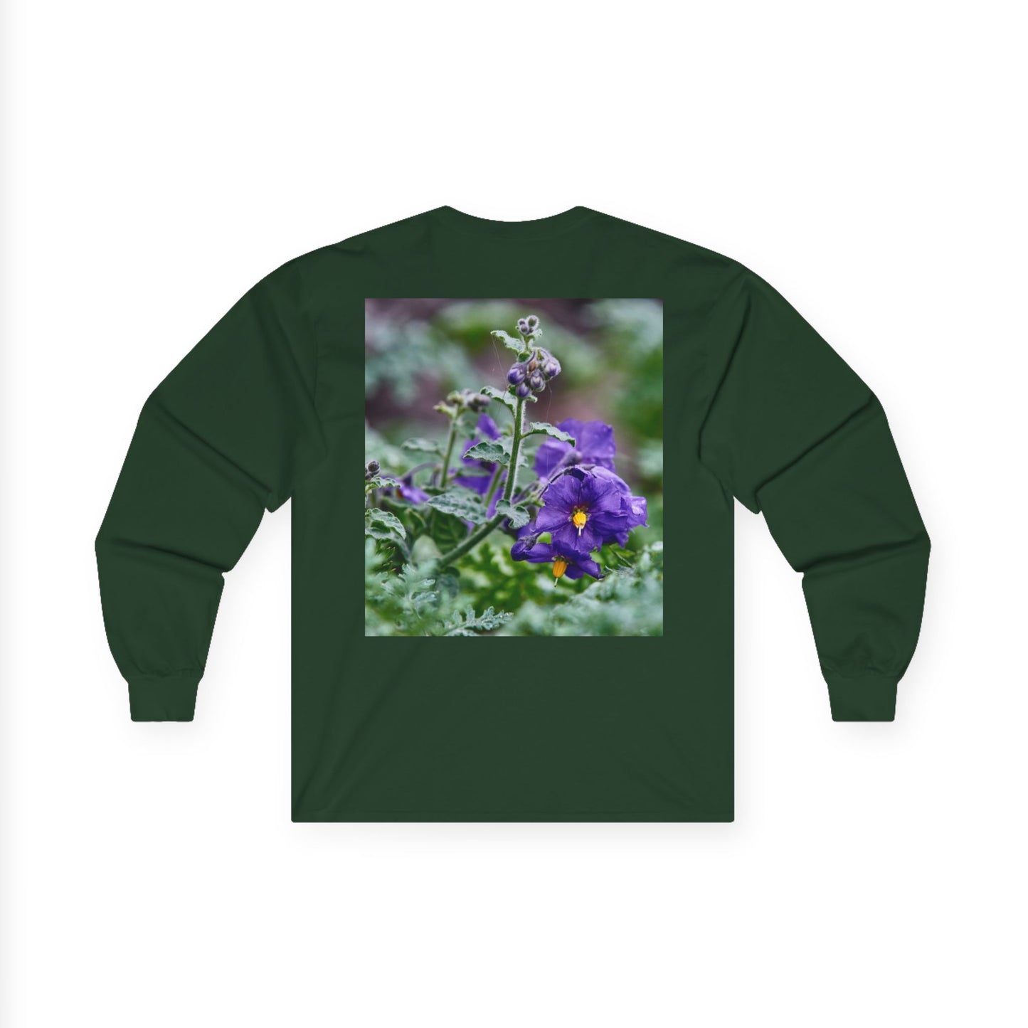 Plant Photo Long Sleeve Tee - California Native Solanum xanti var. hoffmannii