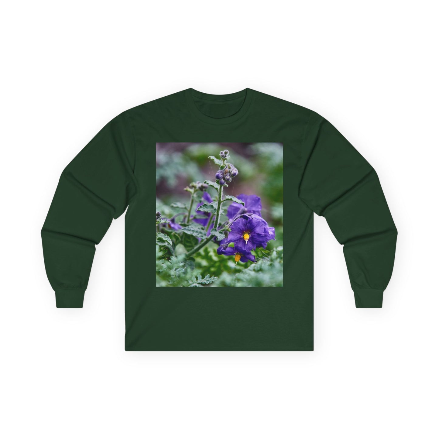 Plant Photo Long Sleeve Tee - California Native Solanum xanti var. hoffmannii