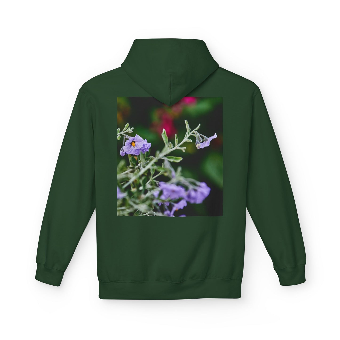 Fleece Hoodie - Native Plant Solanum umbelliferum var incanum