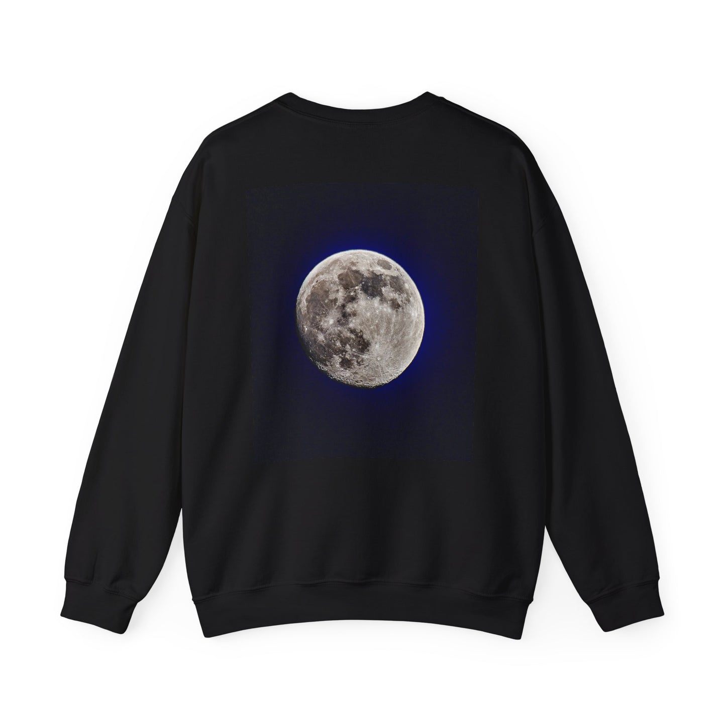 Moon Phase Crewneck Sweatshirt — Front & Back Lunar Photo Print