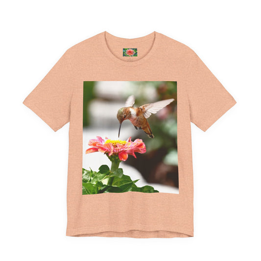 Hummingbird Zinnia Tee