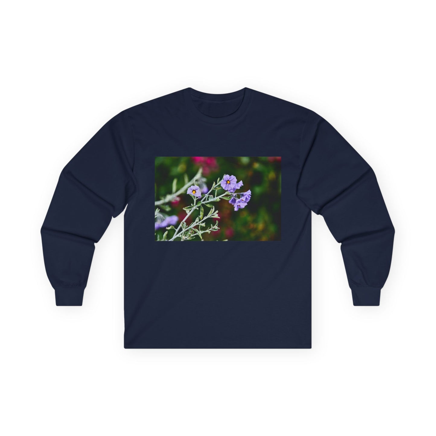 Native Solanum Umbelliferum Photo Long Sleeve Tee — Garden Botanical Shirt