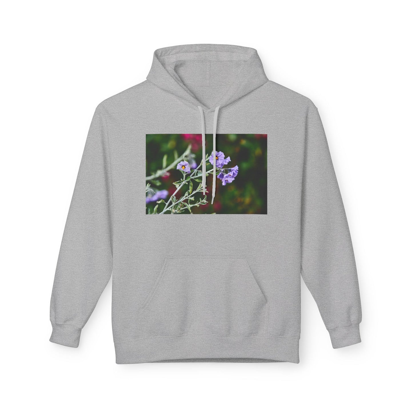 Fleece Hoodie - Native Plant Solanum umbelliferum var incanum