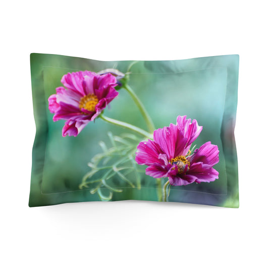 Pillow Sham - Cosmo Plant with Bee and Flowers Design