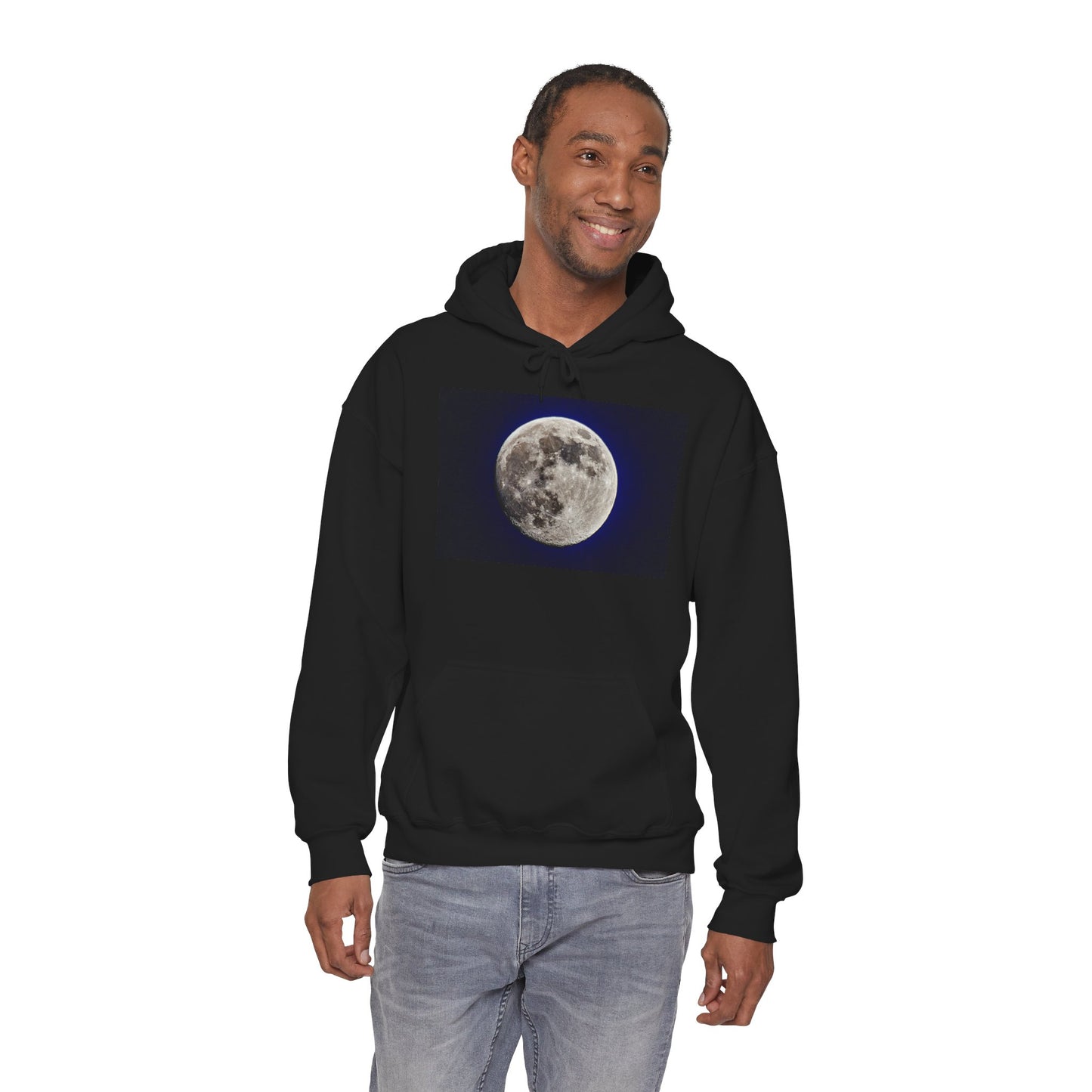 95% Illuminated Moon Photo Hoodie — Authentic Moon Photograph Sweatshirt