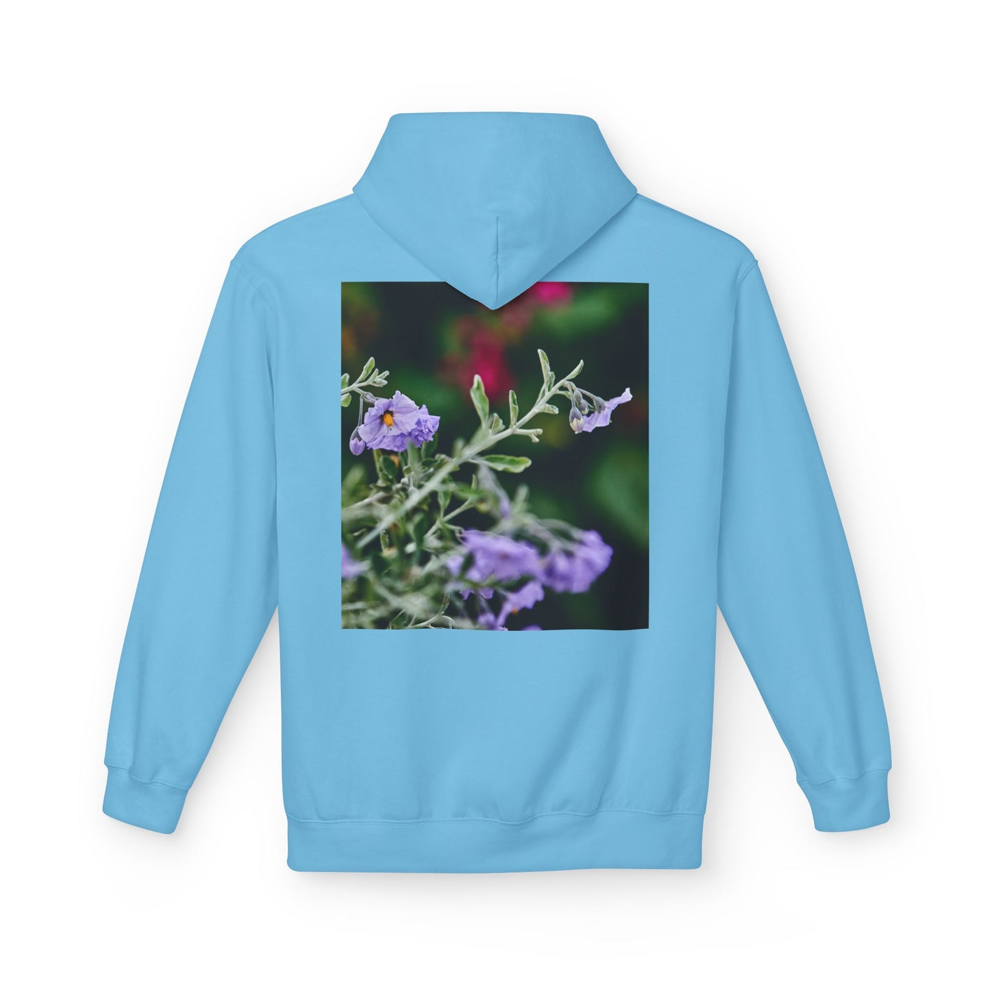 Fleece Hoodie - Native Plant Solanum umbelliferum var incanum