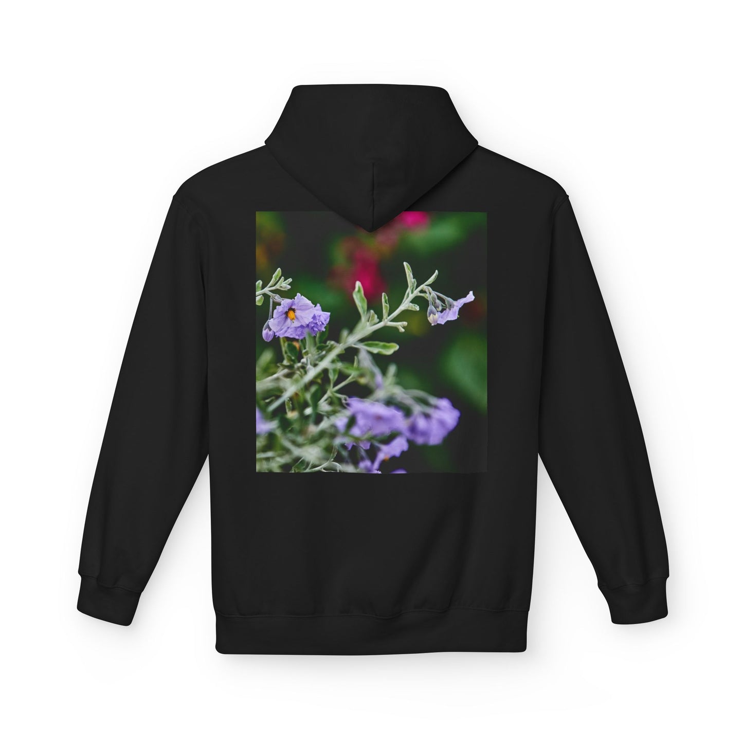 Fleece Hoodie - Native Plant Solanum umbelliferum var incanum