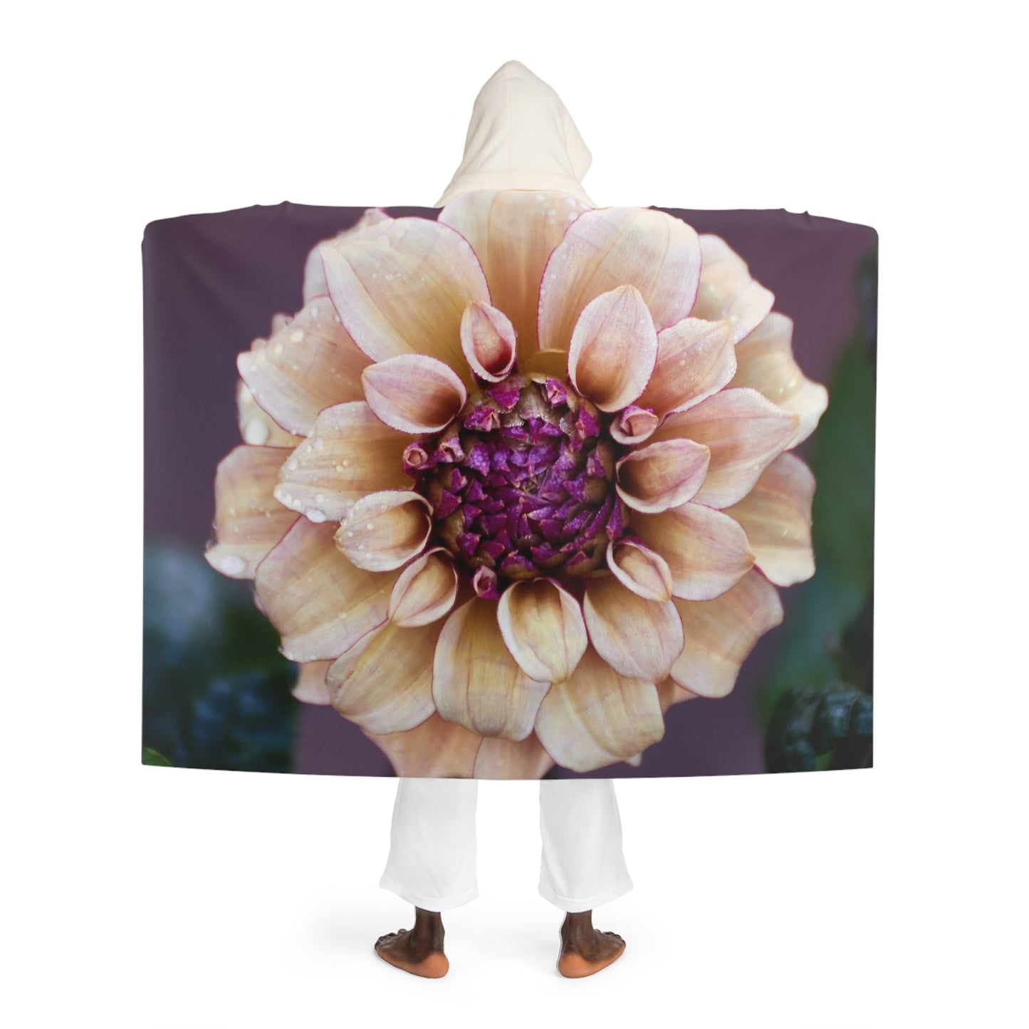 Cozy Sherpa Fleece Blanket Hooded Throw for Relaxation, Gift for Home, Indoor Use, Blanket Hoodie for Winter, Flower Design, Perfect [...]