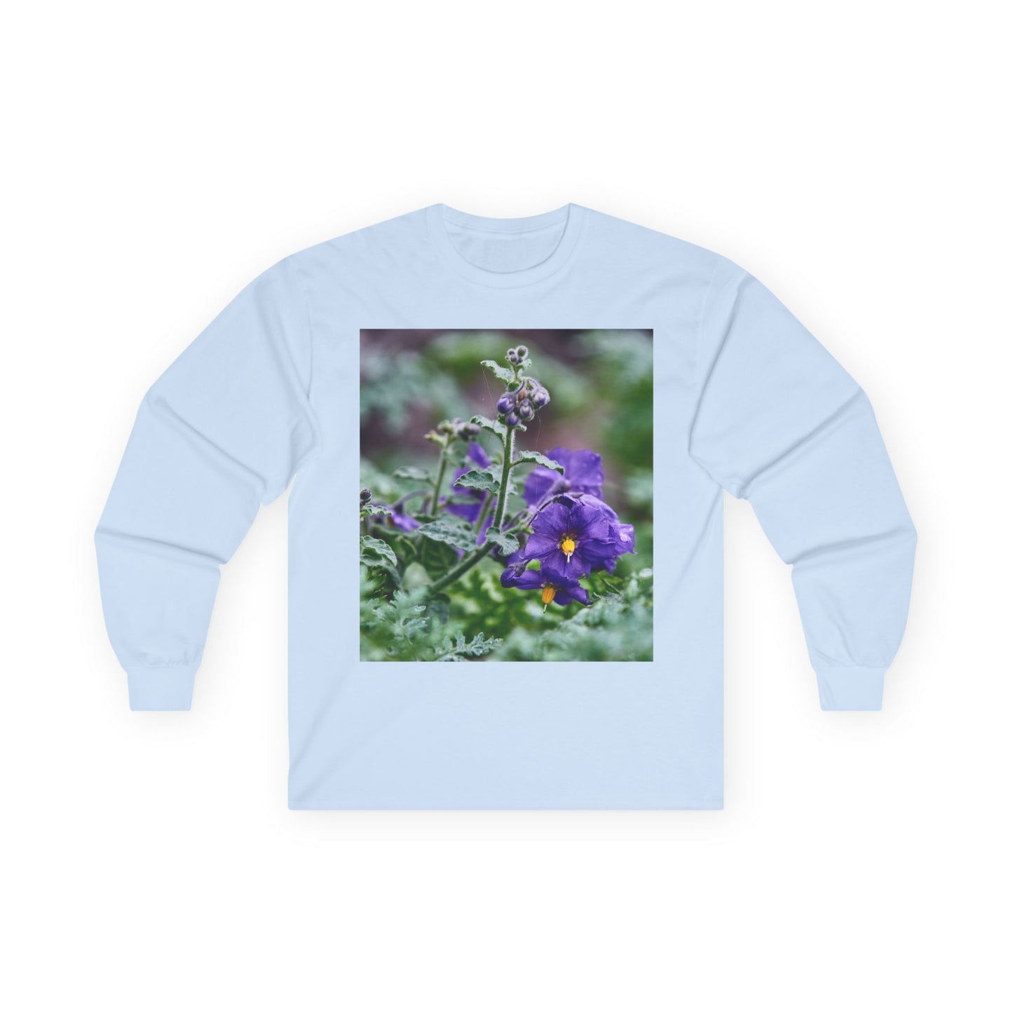 Plant Photo Long Sleeve Tee - California Native Solanum xanti var. hoffmannii