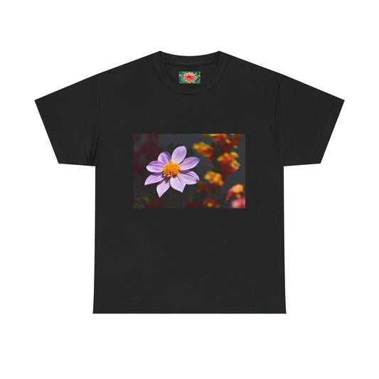 Floral Tee - Dahlia and California Poppies Garden Photos