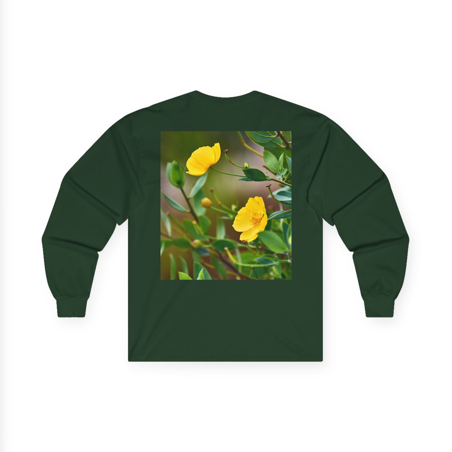 Botanical Long Sleeve Tee - Channel Island Bush Poppy Photo