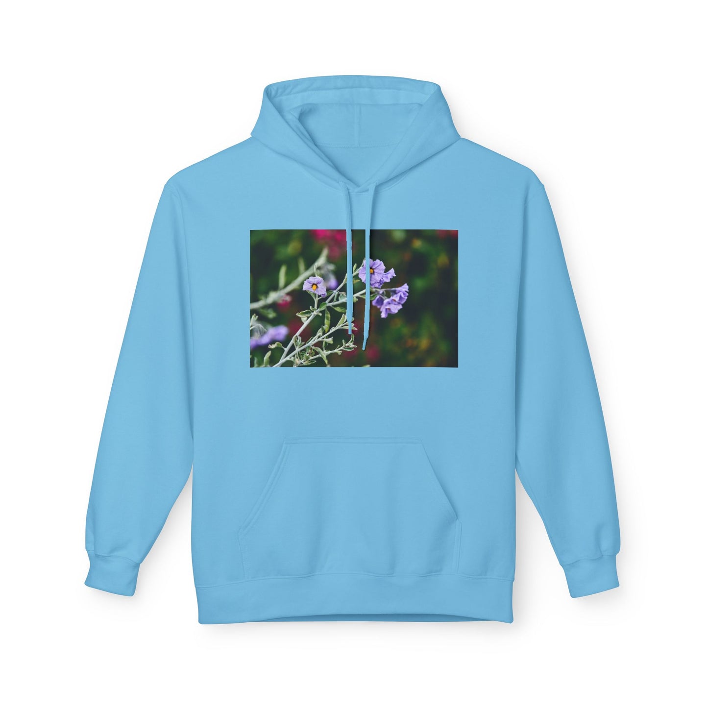 Fleece Hoodie - Native Plant Solanum umbelliferum var incanum