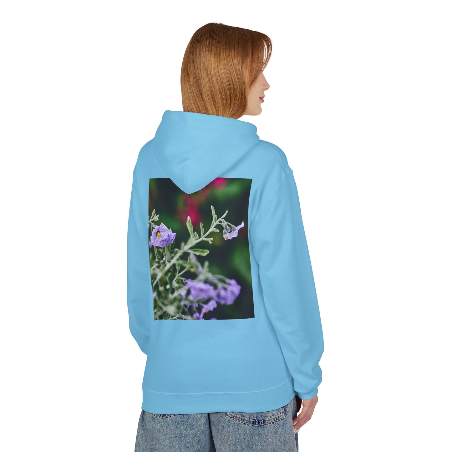 Fleece Hoodie - Native Plant Solanum umbelliferum var incanum